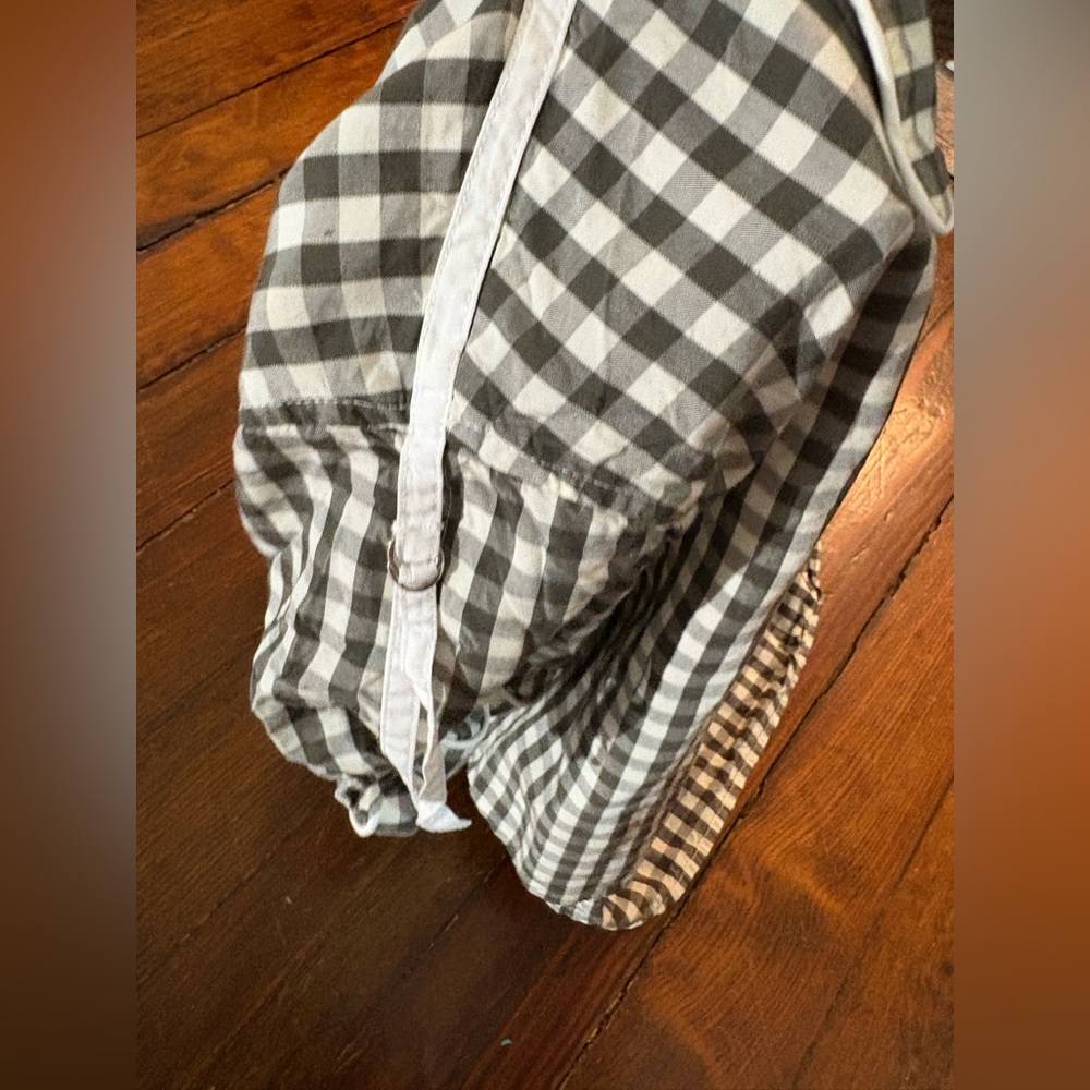 3.1 Phillip Lim gray white plaid cropped button up sleep shirt size S - Picture 4 of 6